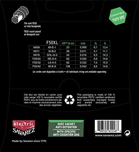 009/042 round wound F50XL electric strings