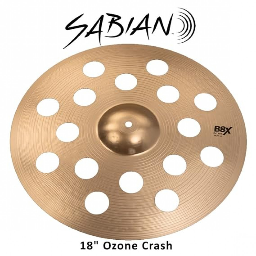 Sabian 41800X B8X 18" Series Ozone Crash Cymbal