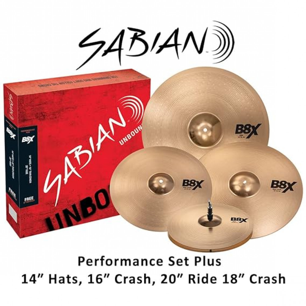 Sabian 45003XG B8X 14HH/16C/20R+18C Series Performance Set Plus Cymbal
