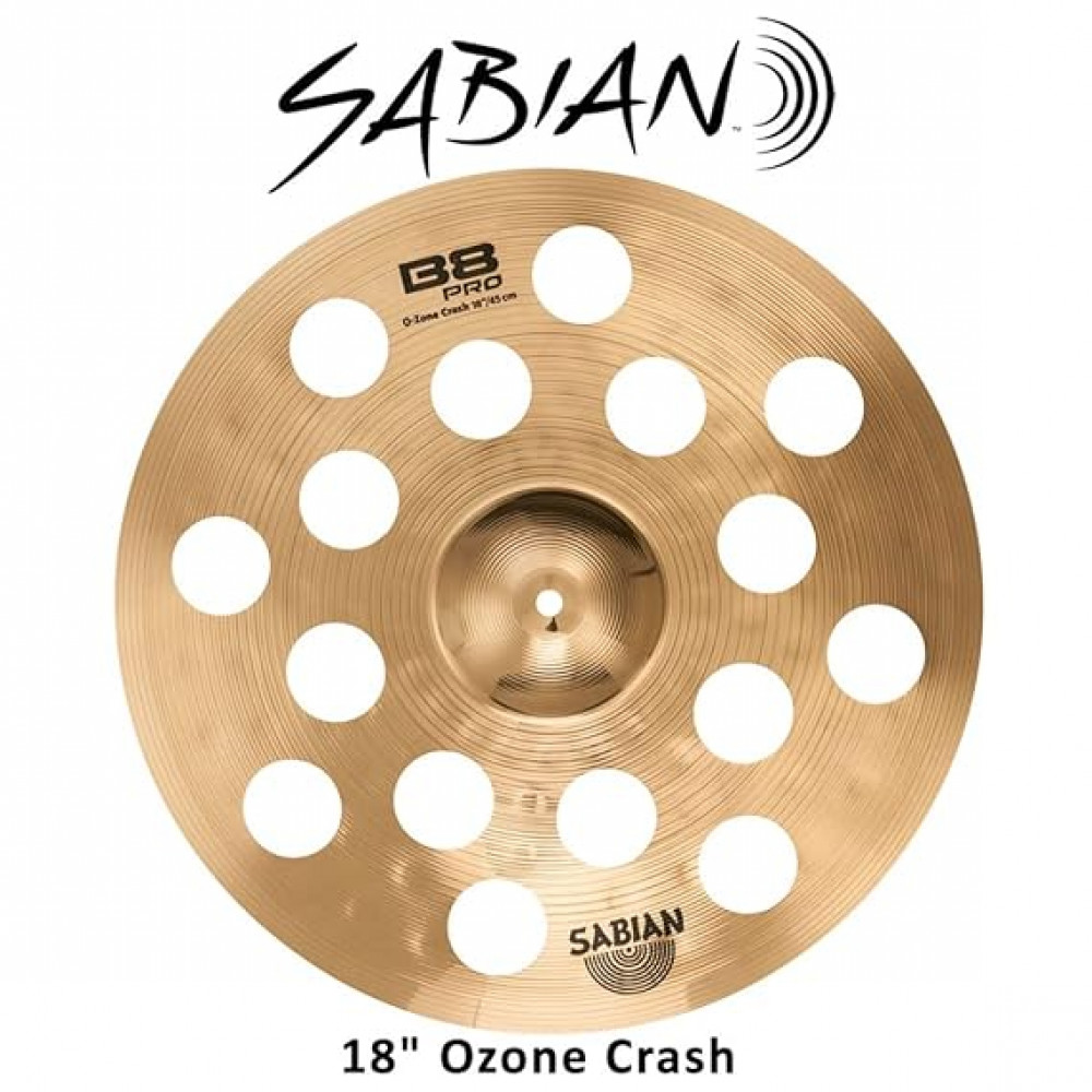 Sabian 31800B B8 Pro 18" Series Ozone Crash Cymbal