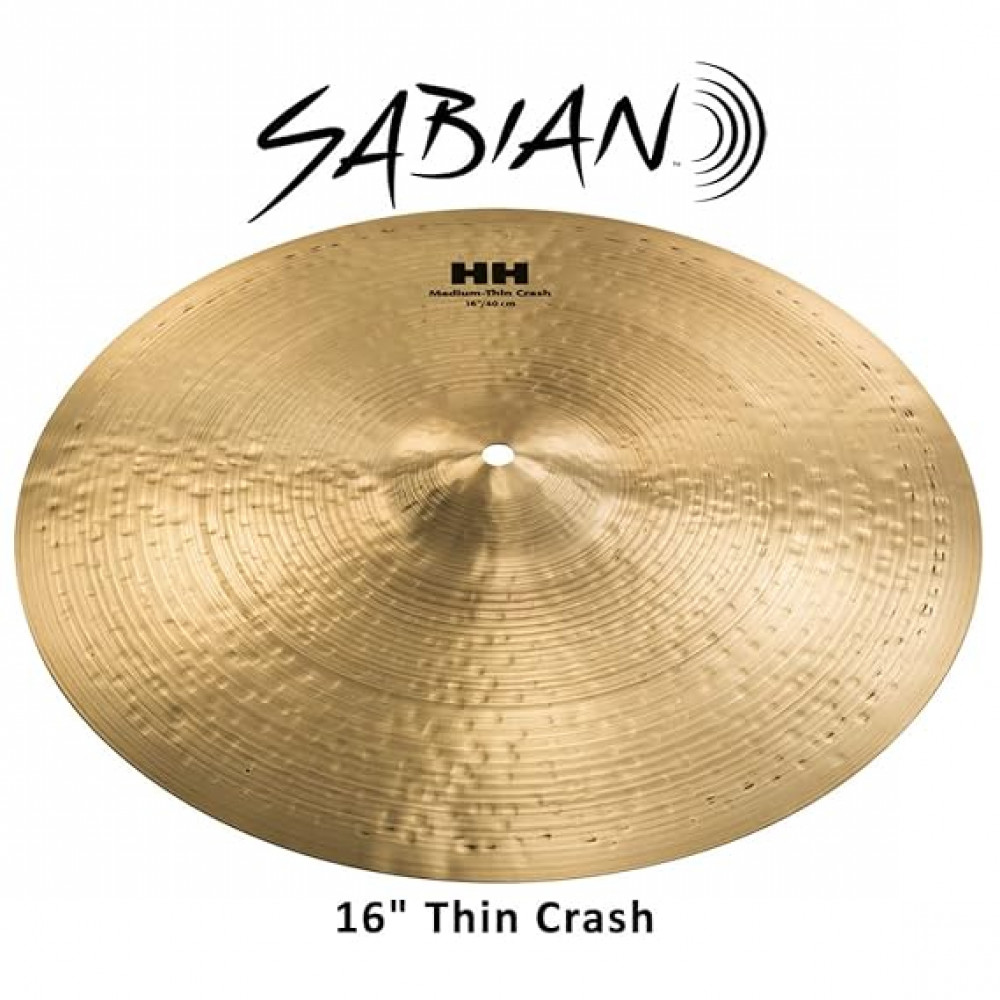Sabian 11607 HH 16" Series Medium Thin Crash Cymbal
