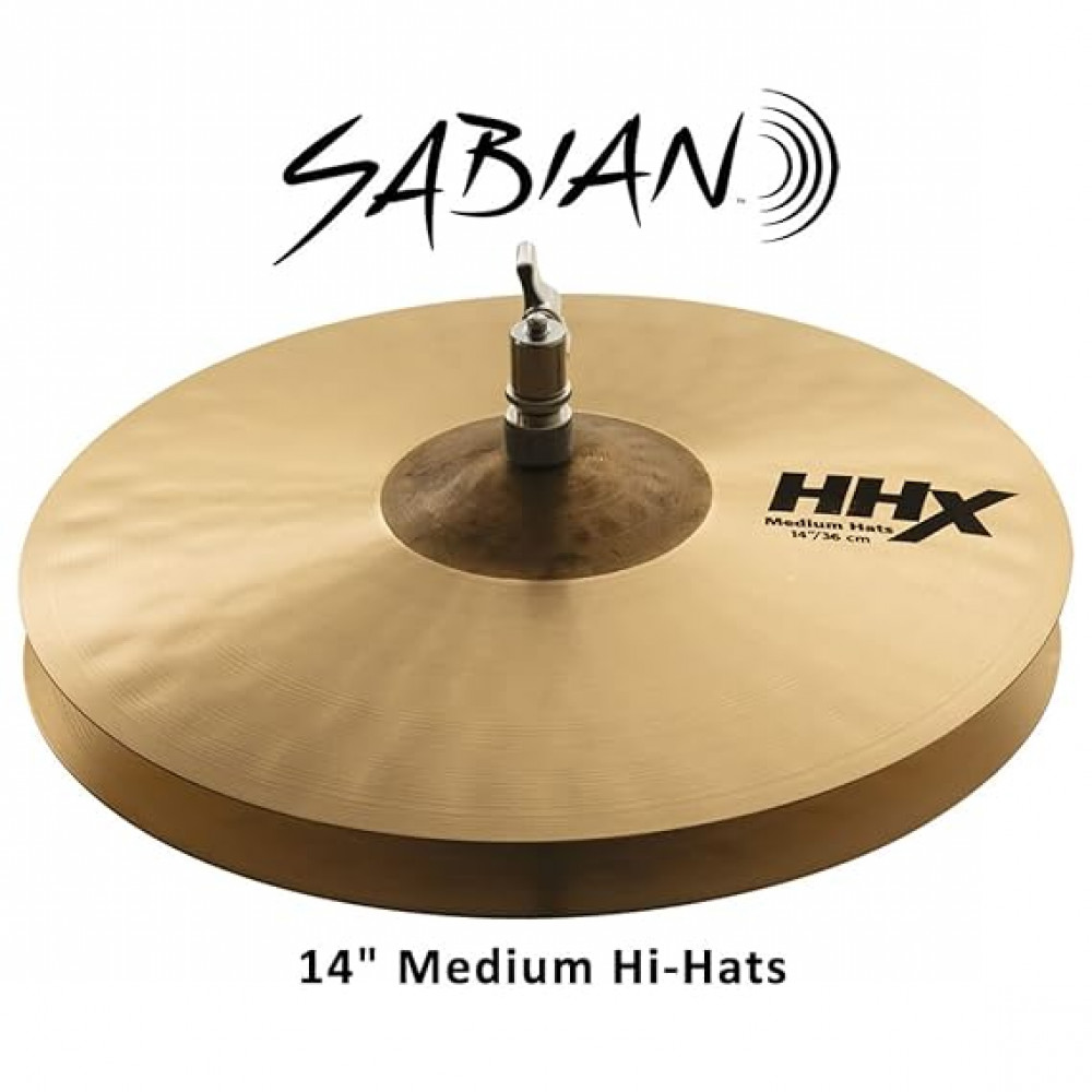 Sabian 11402XMN HHX 14" Series Medium Hi Hats Cymbal