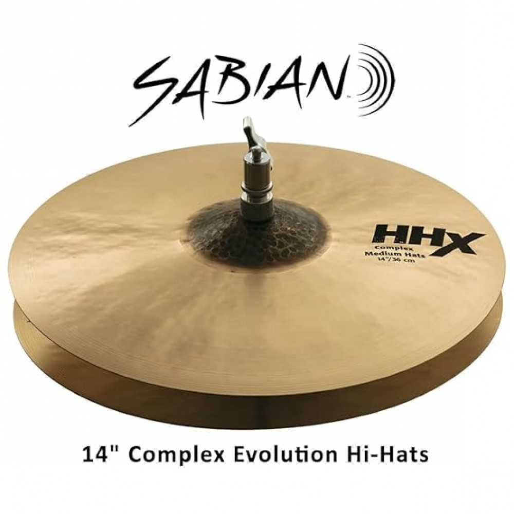 Sabian 11402XCN HHX 14" Series Complex Medium Hi Hats Cymbal
