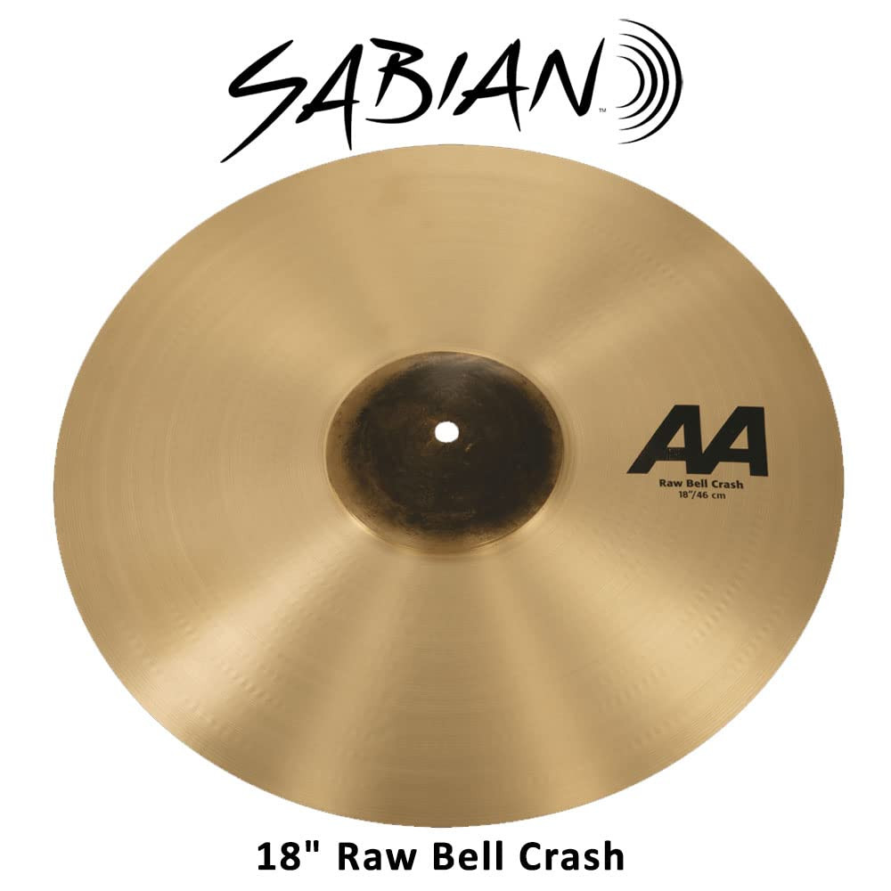 Sabian 2180772 AA 18" Series Raw Bell Crash Cymbal