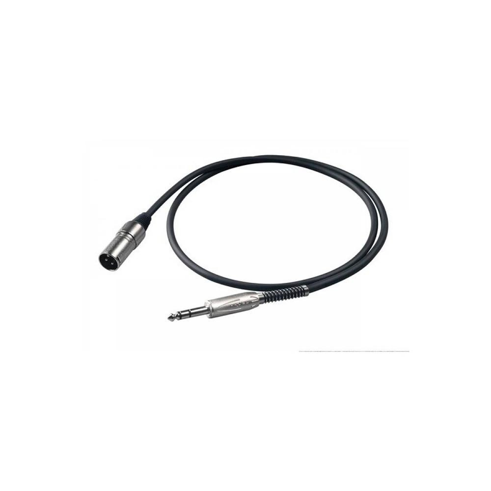 Proel BULK230LU5 (6.3 mm stereo plug - 3P male XLR) Professional Assembled Balanced Cable