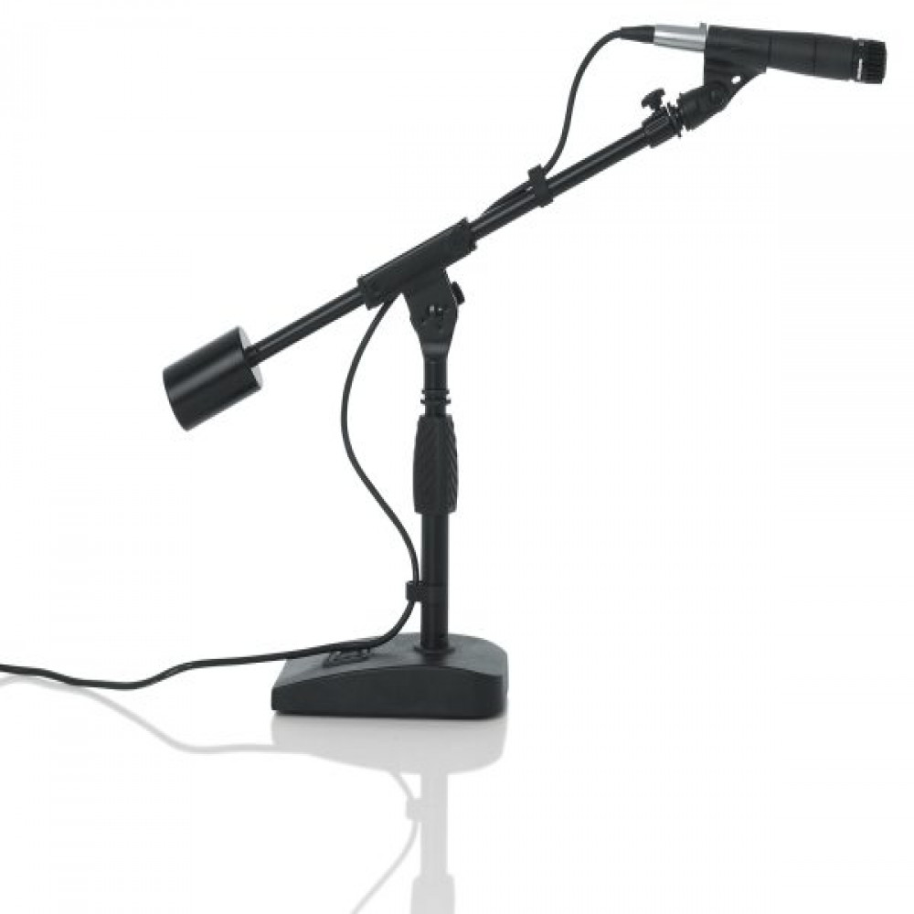 Gator Frameworks GFW-MIC-0822 Telescoping Boom Mic Stand Desktop & Bass Drum