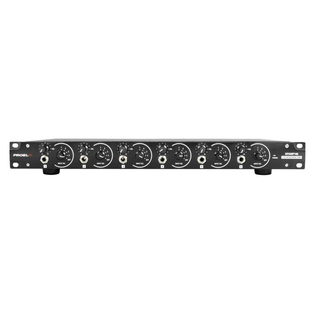 Proel HPAMP106 6 Independent High Power Headphone Amplifier