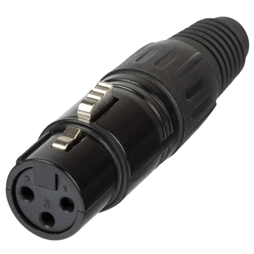 Proel XLR3FVBK 3-Pole XLR Cable Mount Female Socket