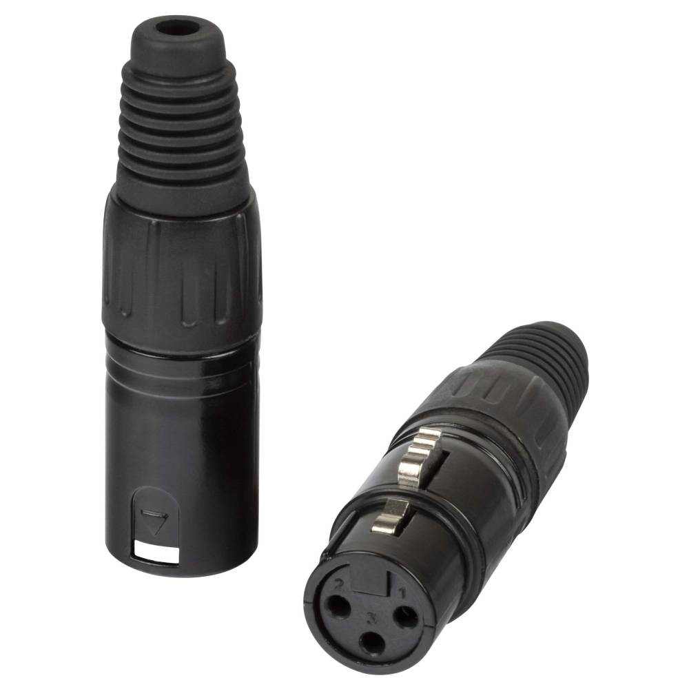 Proel XLR3FVBK 3-Pole XLR Cable Mount Female Socket