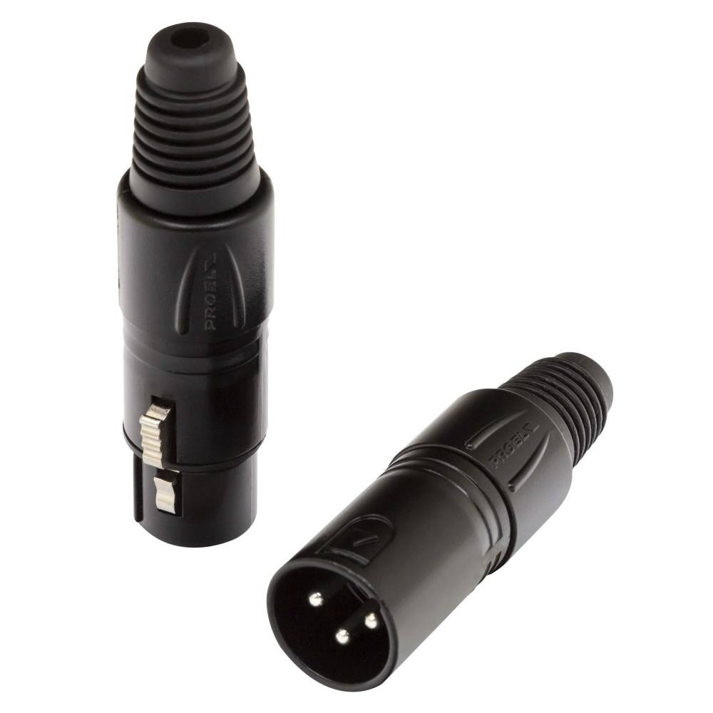 Proel XLR3FVPRON 3-Pole XLR Cable Mount Female Black Socket