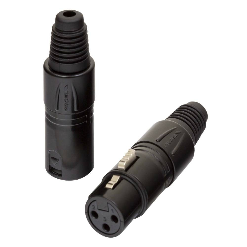 Proel XLR3FVPRON 3-Pole XLR Cable Mount Female Black Socket