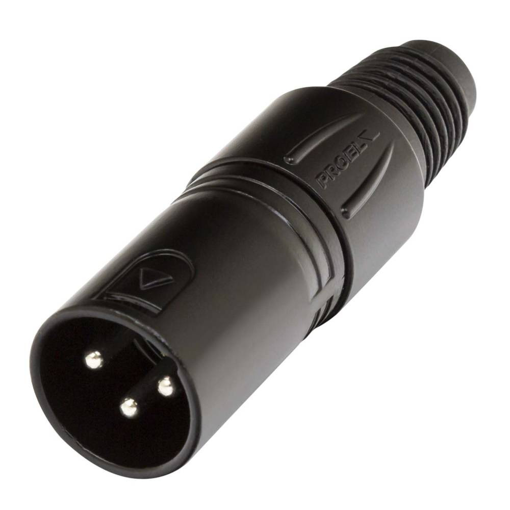 Proel XLR3MVPRON 3-Pole XLR Cable Mount Male Black Socket