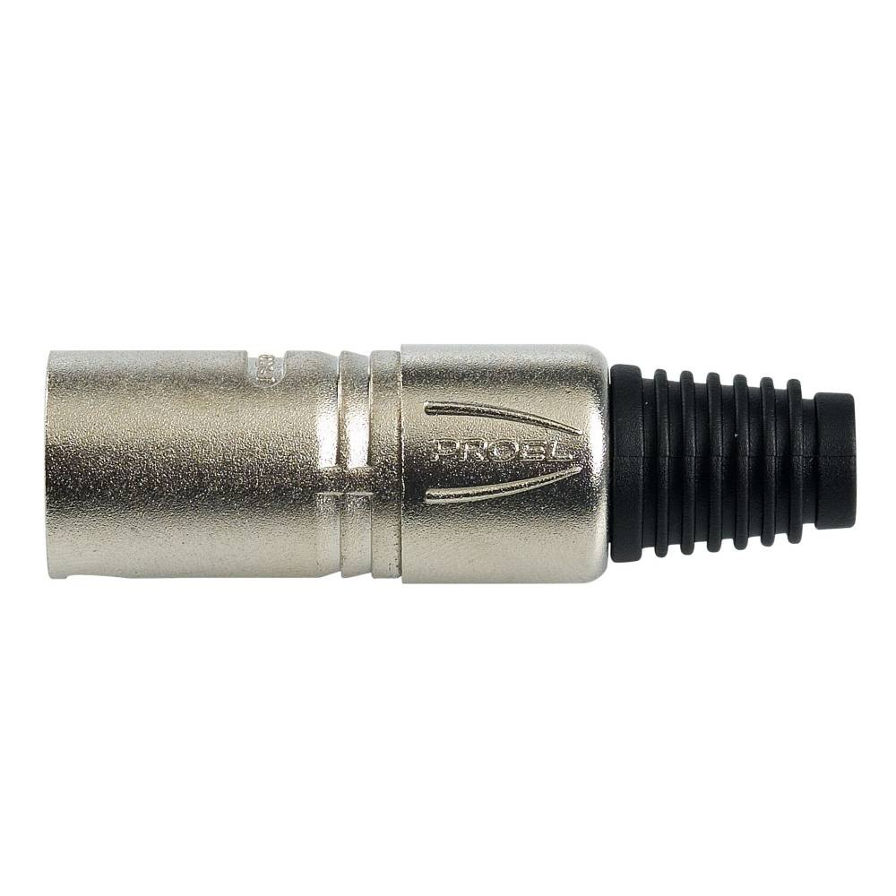 Proel XLR3MVPRO 4pc Professional 3P XLR Cable Mount Male Silver Plug