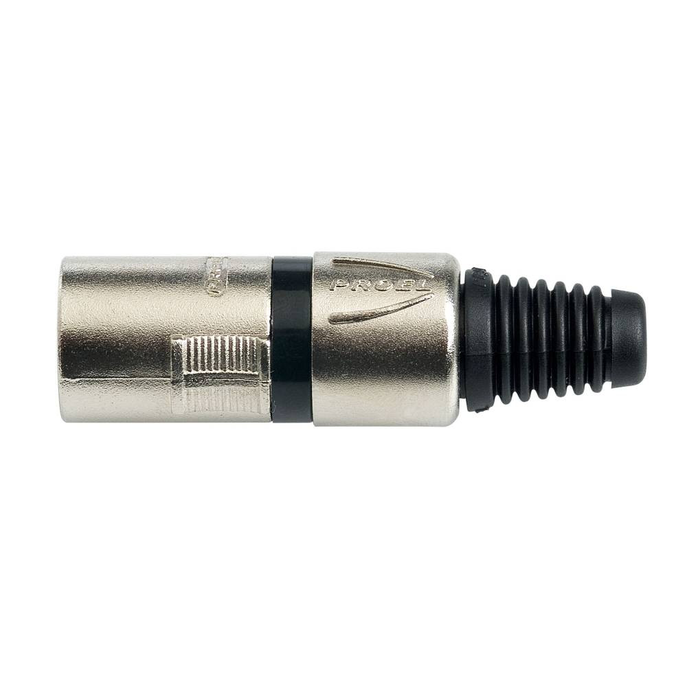 Proel XLR3MVPROBK Professional 3-Pole XLR Cable Mount Male Plug