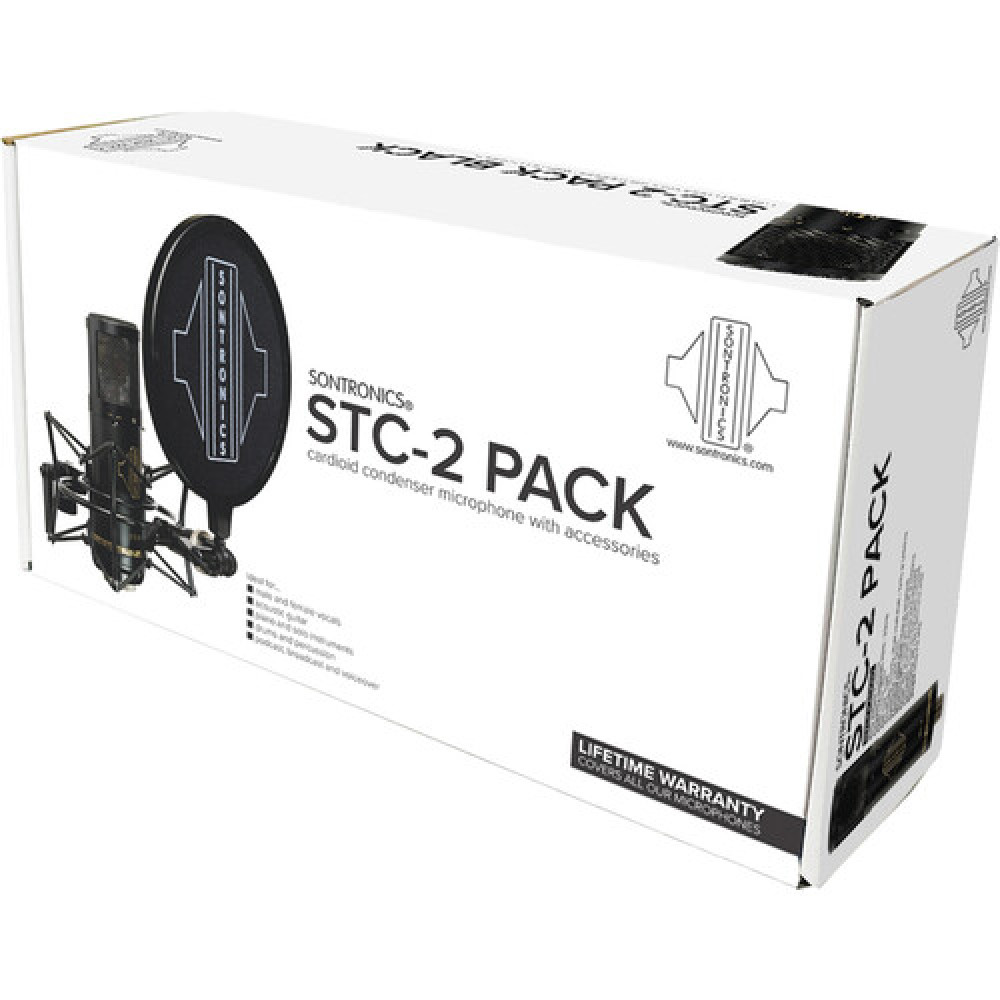 Sontronics STC-2 Pack (BLACK) Cardioid Condenser Microphone with Accessories