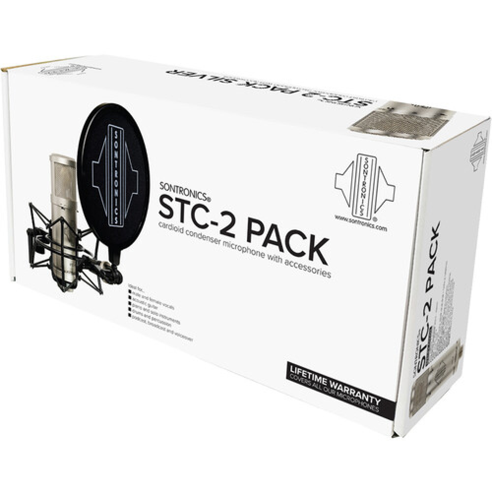 Sontronics STC-2 Pack (SILVER) Cardioid Condenser Microphone with Accessories