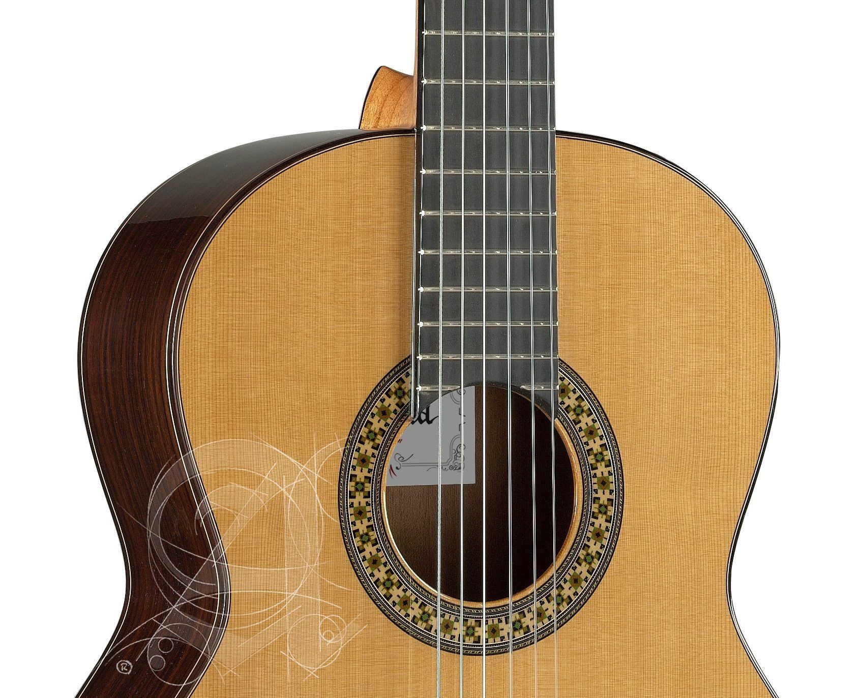 Alhambra 4P Mahogany Rosewood 6-string Nylon-string with Solid Cedar Top Natural Classical Guitar