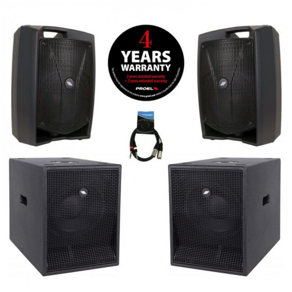 Proel V15PLUS 2Way Powered 15'' Loudspeaker Sytem
