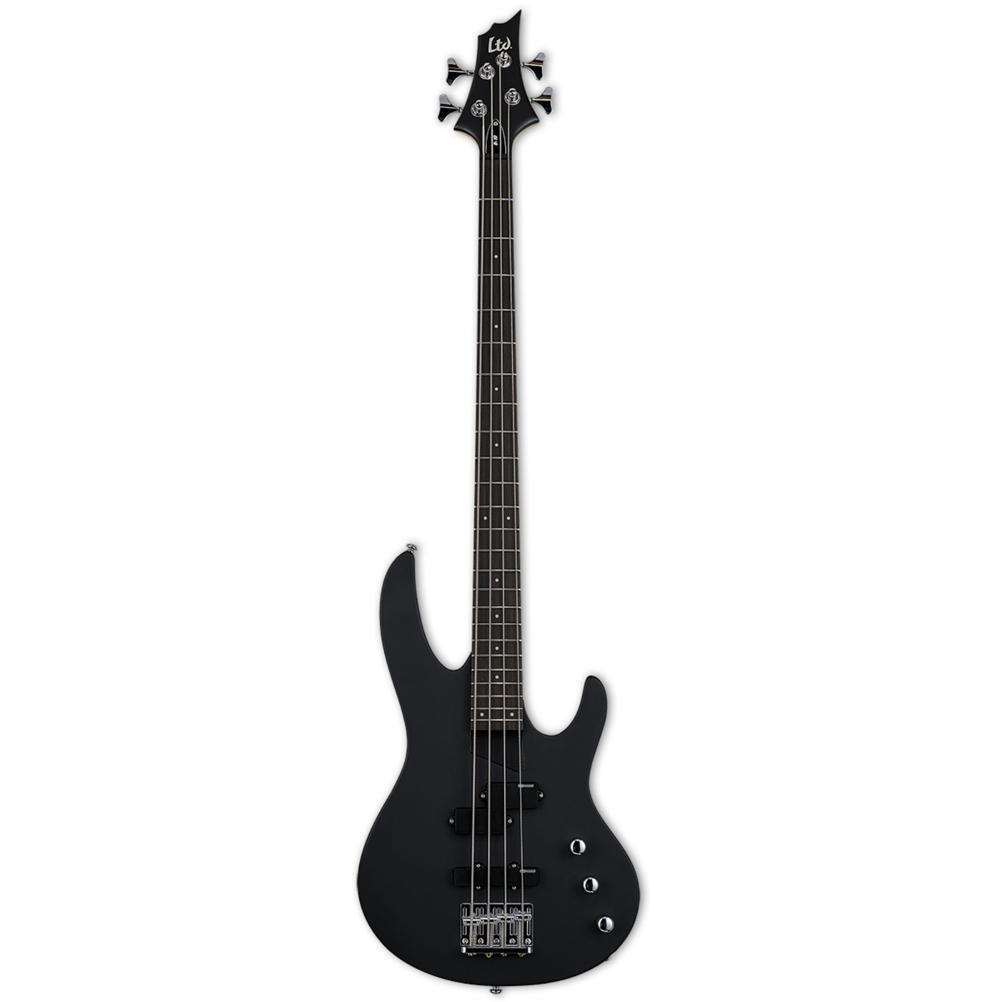 ESP B10 Maple Engineered Hardwood Double Cutaway Black Satin Bass Guitar