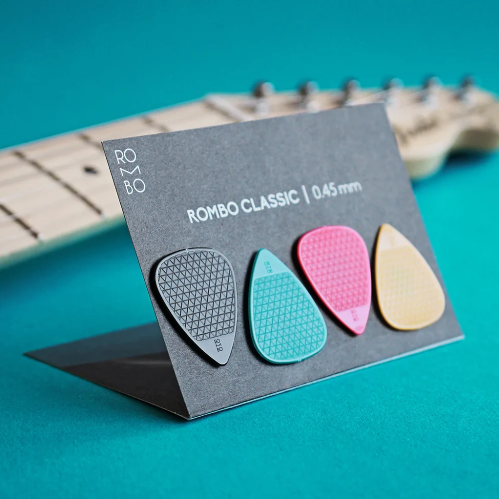 Rombo Picks Classic Mixed Colors Set (4 Guitar Picks) .45mm