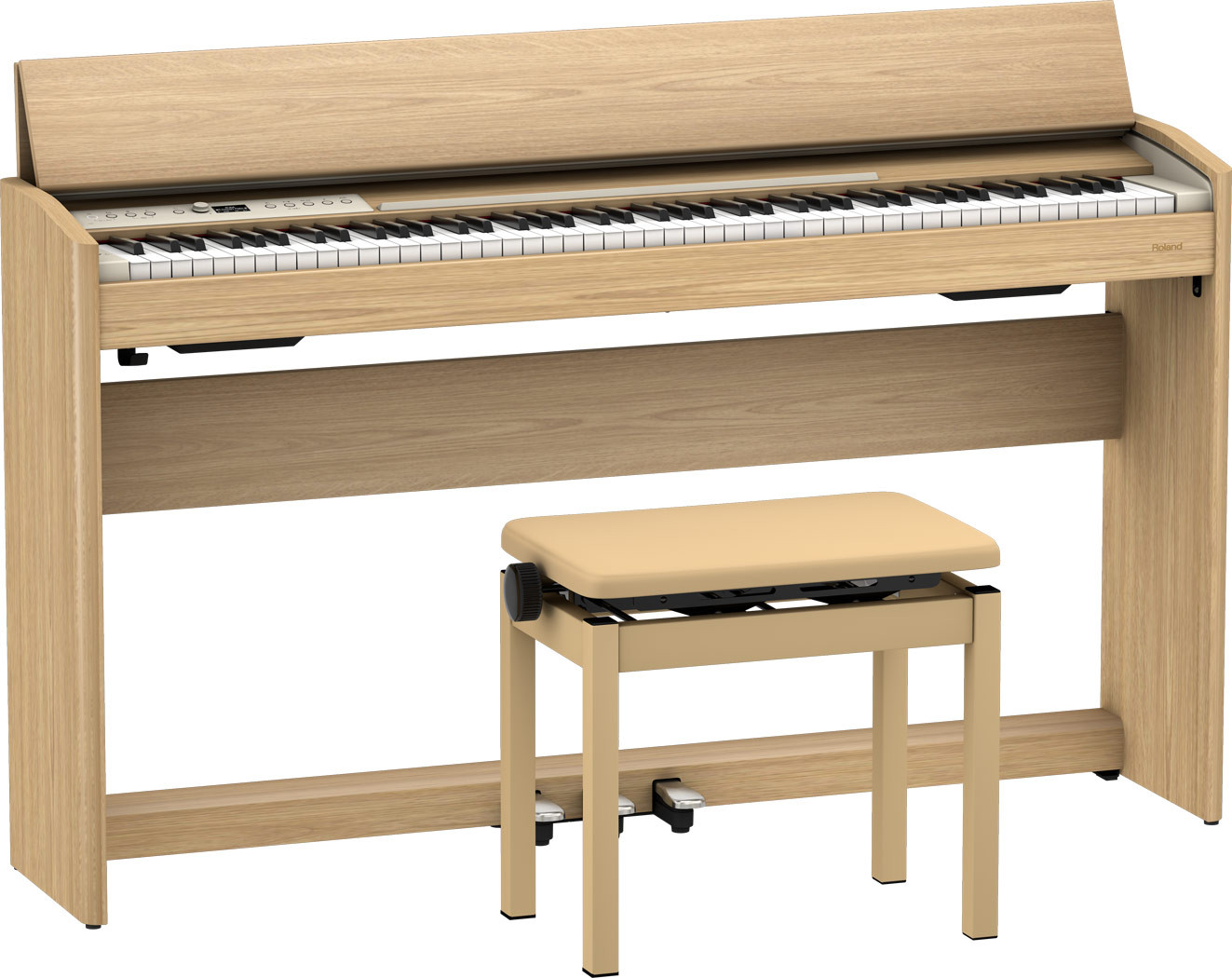 Roland F701-LA Digital Light Oak Piano with Bench