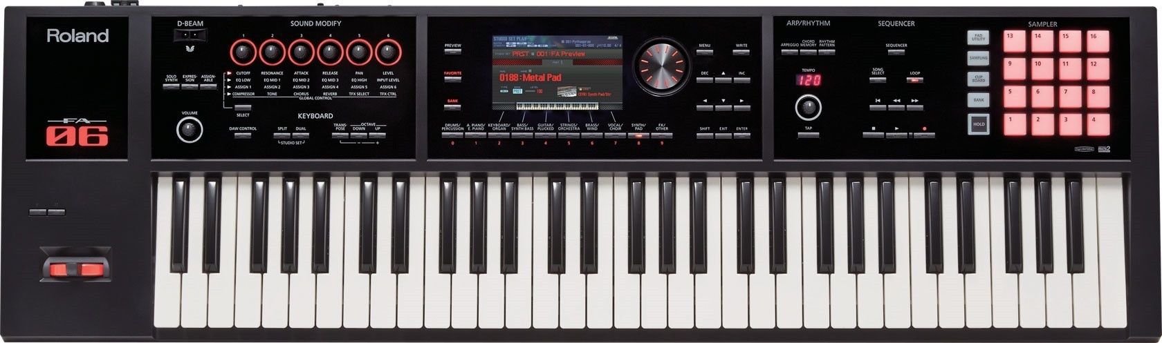 Roland FA-06 Music Workstation 61 Keys Keyboard Synthesizers