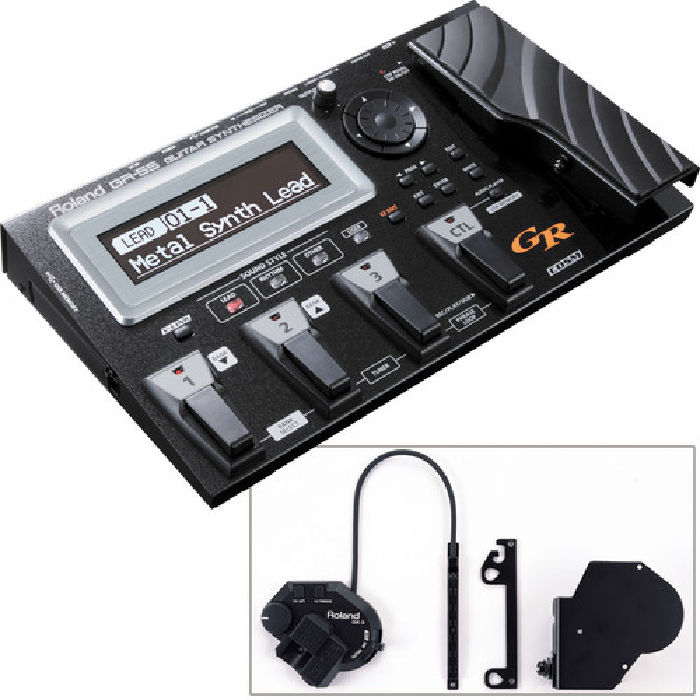 Roland GR-55GK-BK Guitar Synthesizer with GK-3 Black Pickup