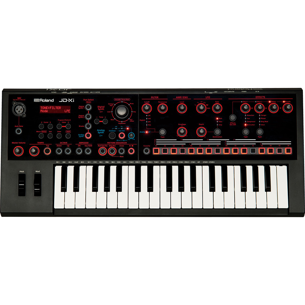 Roland JD-XI Interactive Analog and Digital Crossover Synthesizer