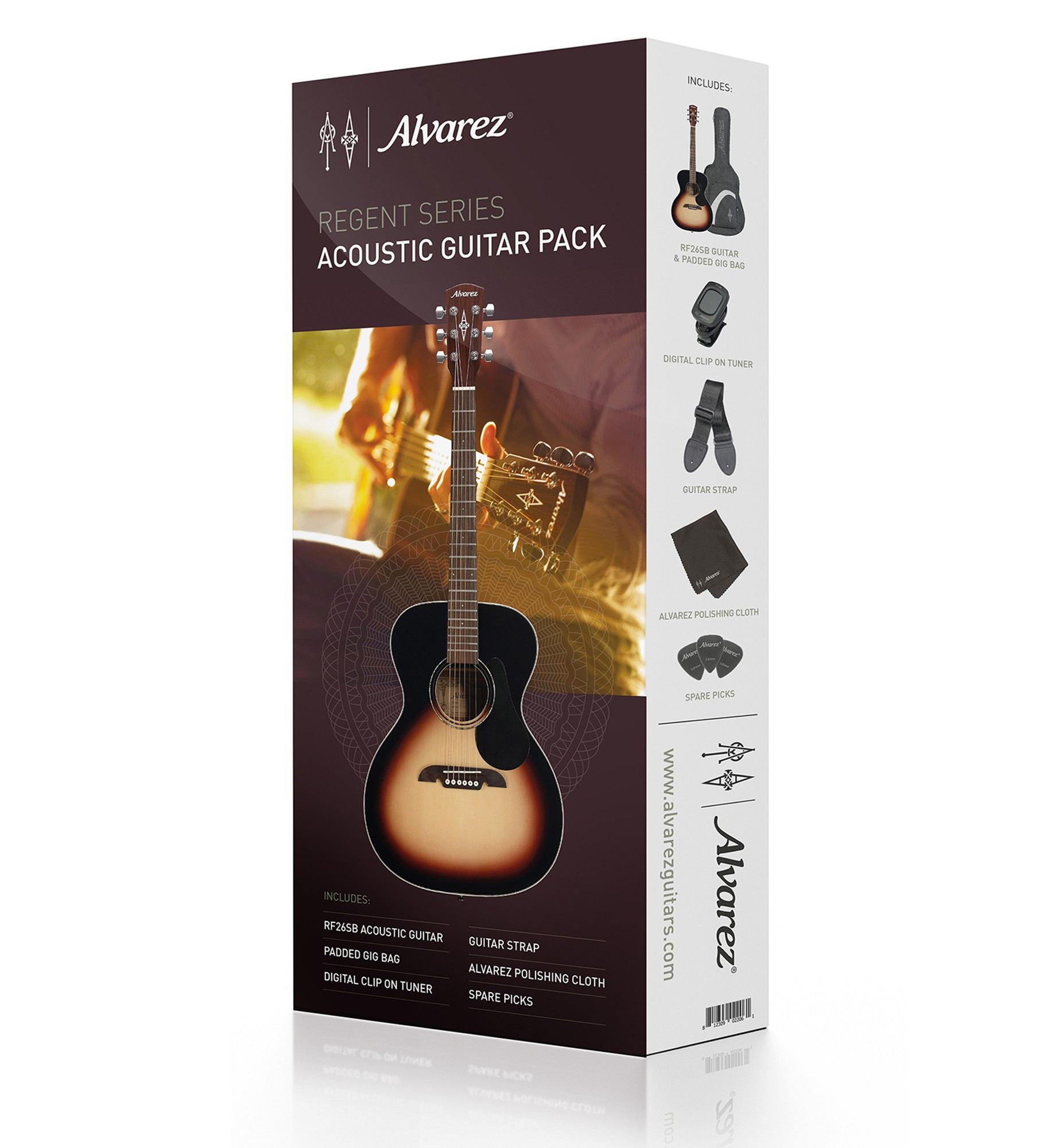 Alvarez Regent RF26SSBAGP Folk Pack W/Gigbag,Tuner,Straps,Cloth
