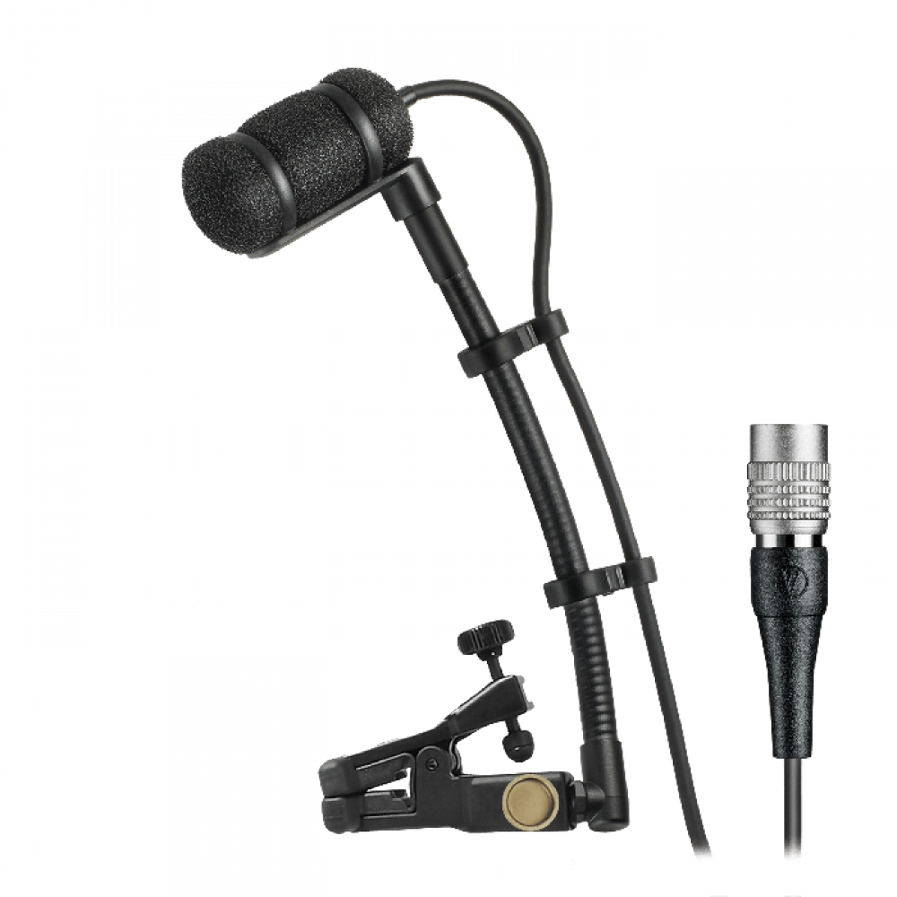 Audio Technica ATM350UcW Cardioid Clip-on Instrument Condenser Microphone with cW-Style Body-pack Wireless Transmitters