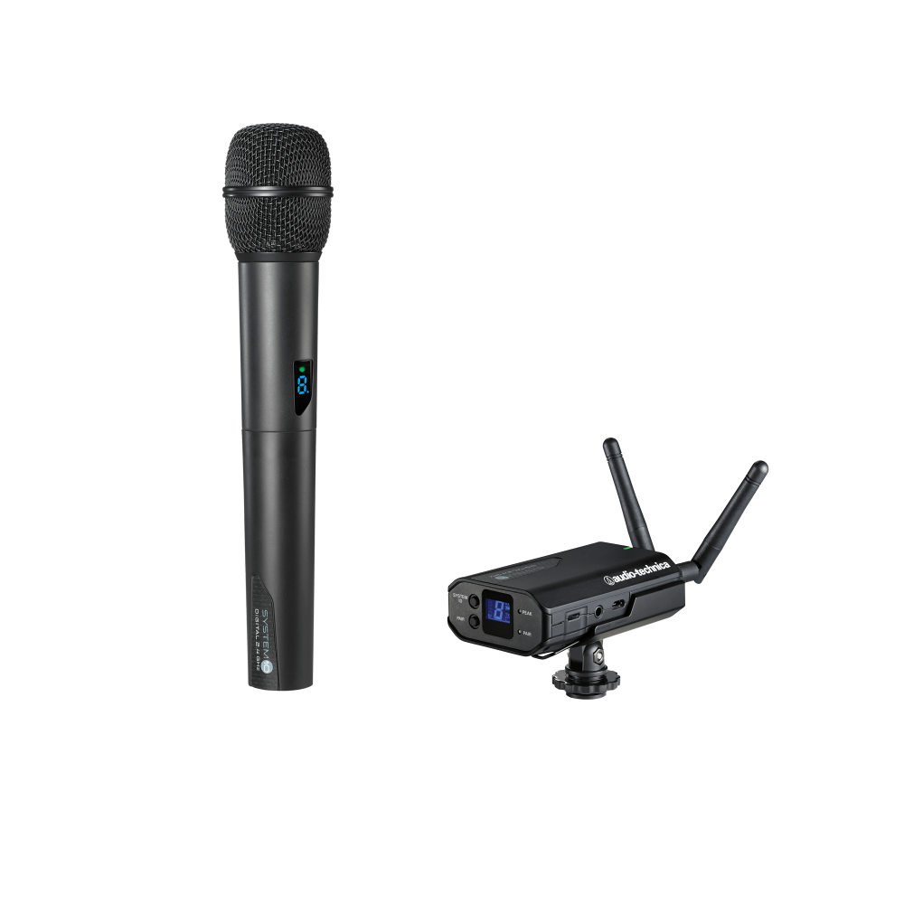 Audio Technica ATW-1702(W2) System 10 Camera-Mount Wireless Handheld Microphone System