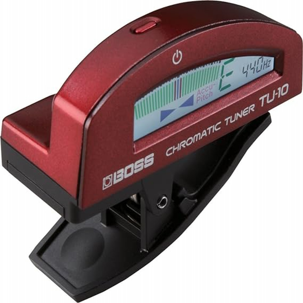 Roland BOSS TU-10-RD Clip-On Chromatic Tuner (Red)