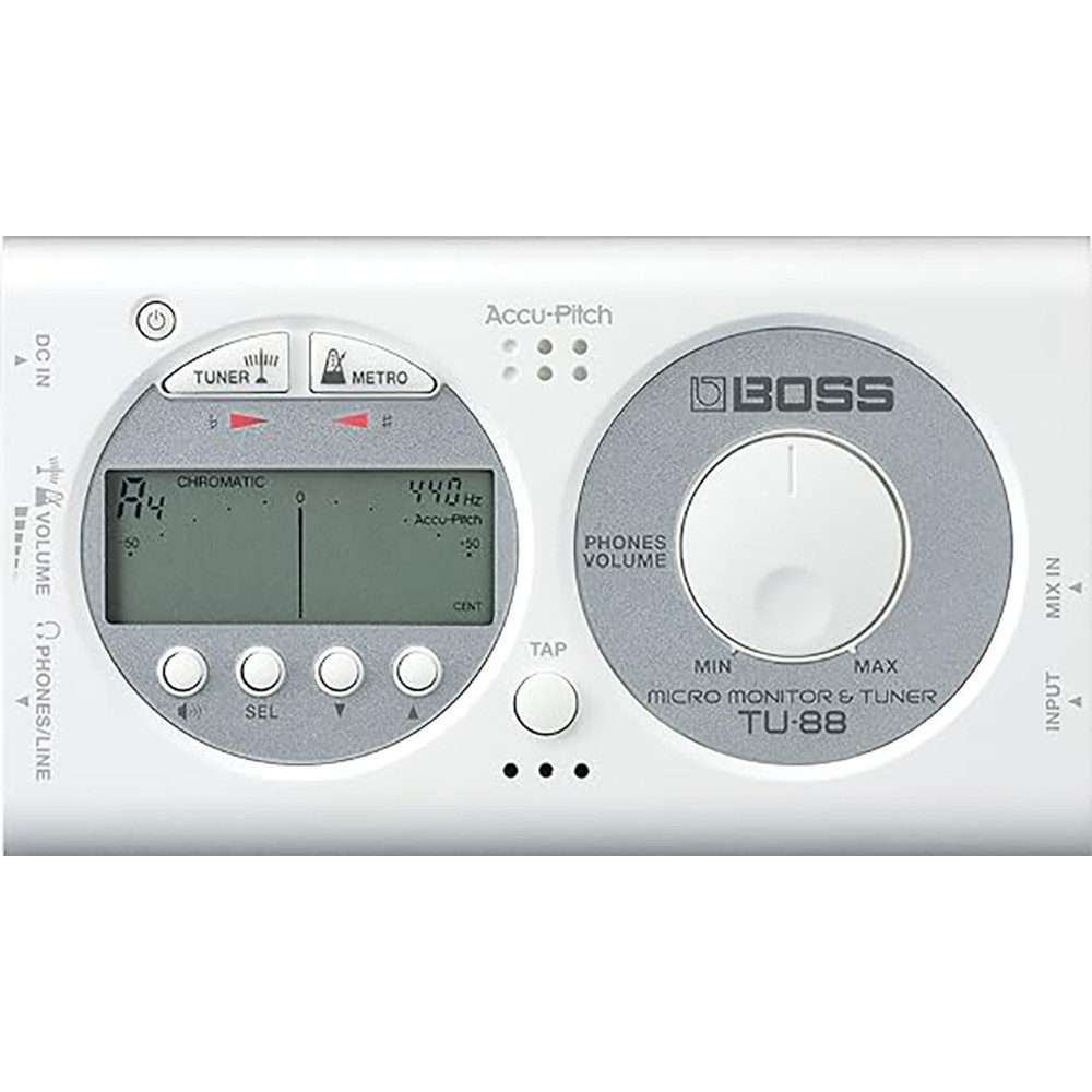 Roland Boss TU-88BK-WH Micro Monitor and Tuner