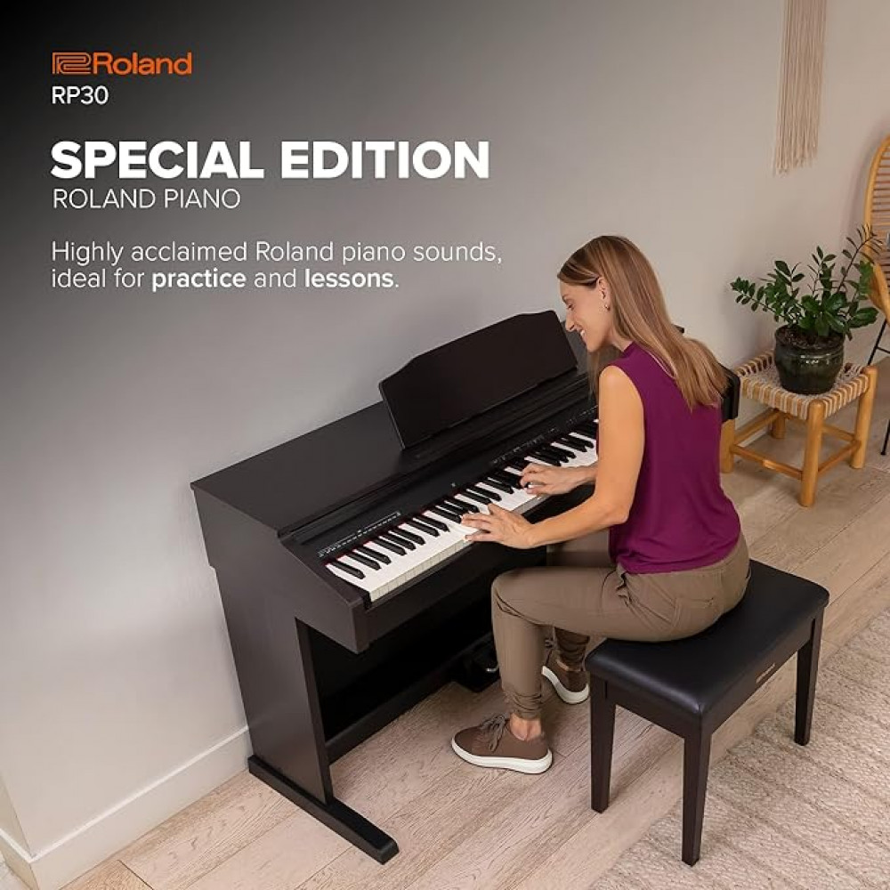 Roland RP30 88 keys Ivory Feel Keyboard with Escapement Dark Rosewood Digital Piano