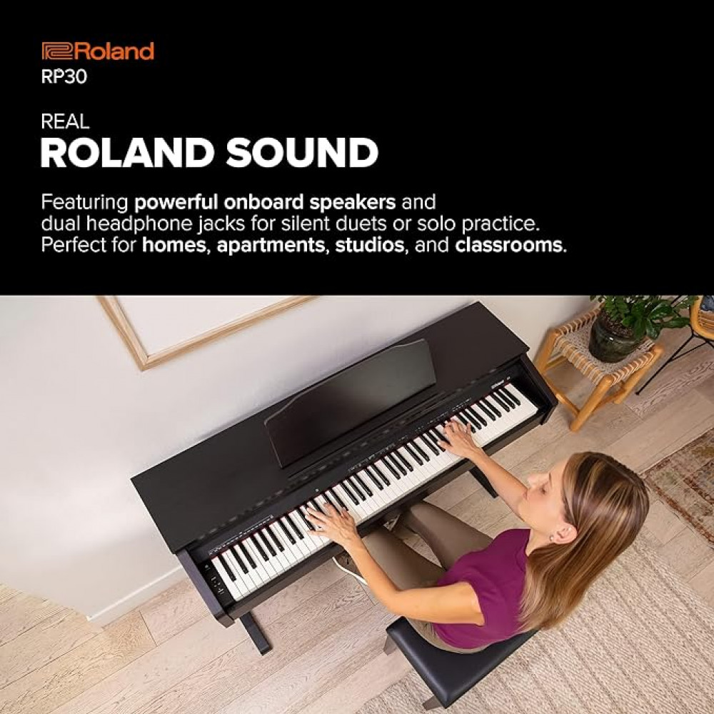 Roland RP30 88 keys Ivory Feel Keyboard with Escapement Dark Rosewood Digital Piano