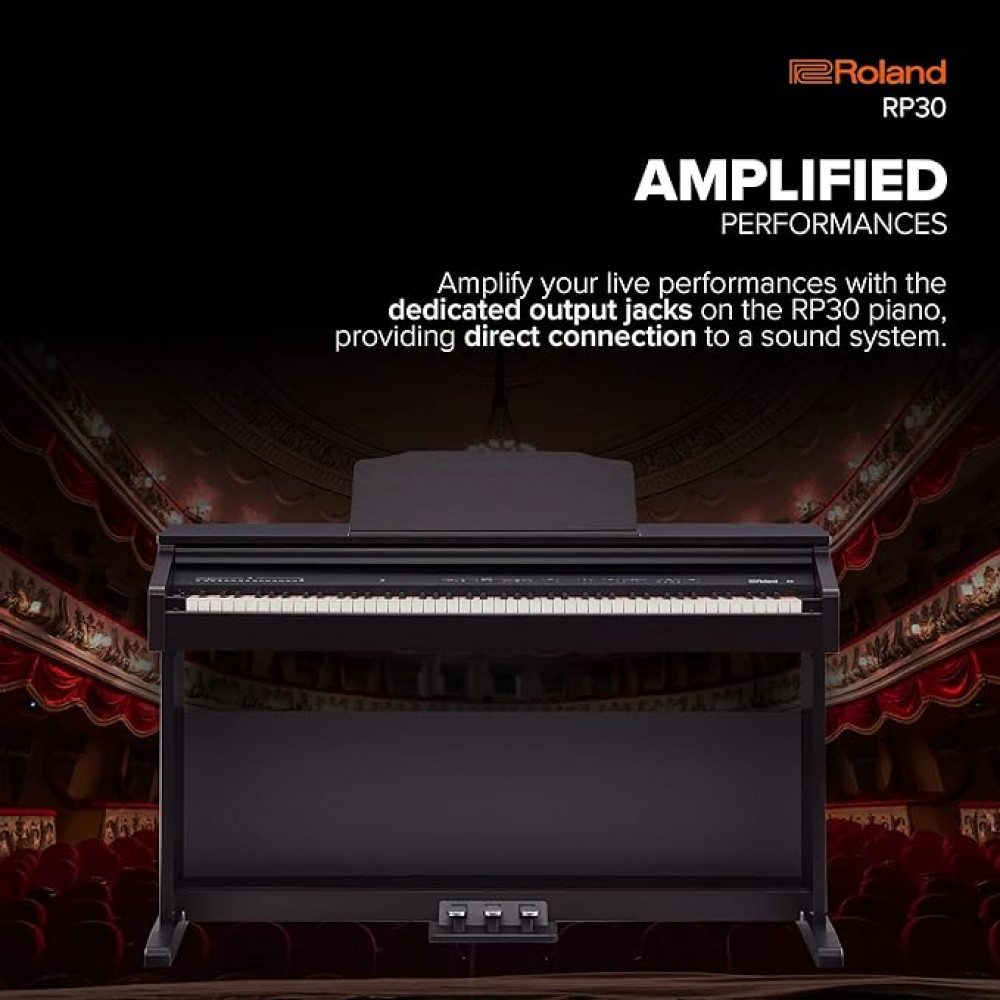 Roland RP30 88 keys Ivory Feel Keyboard with Escapement Dark Rosewood Digital Piano