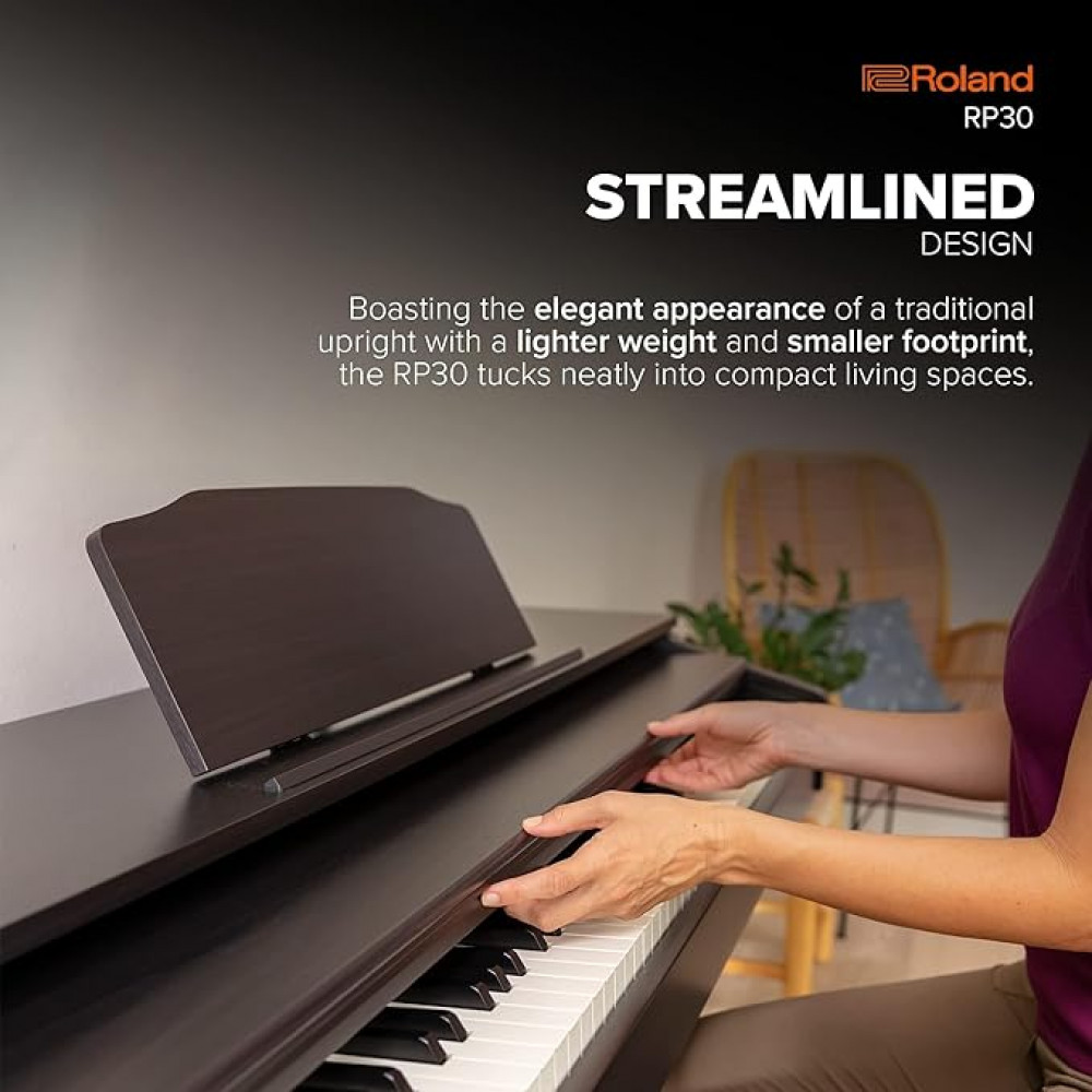 Roland RP30 88 keys Ivory Feel Keyboard with Escapement Dark Rosewood Digital Piano
