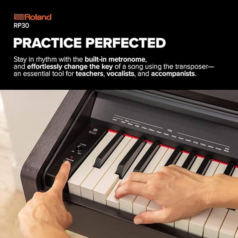 Roland RP30 88 keys Ivory Feel Keyboard with Escapement Dark Rosewood Digital Piano
