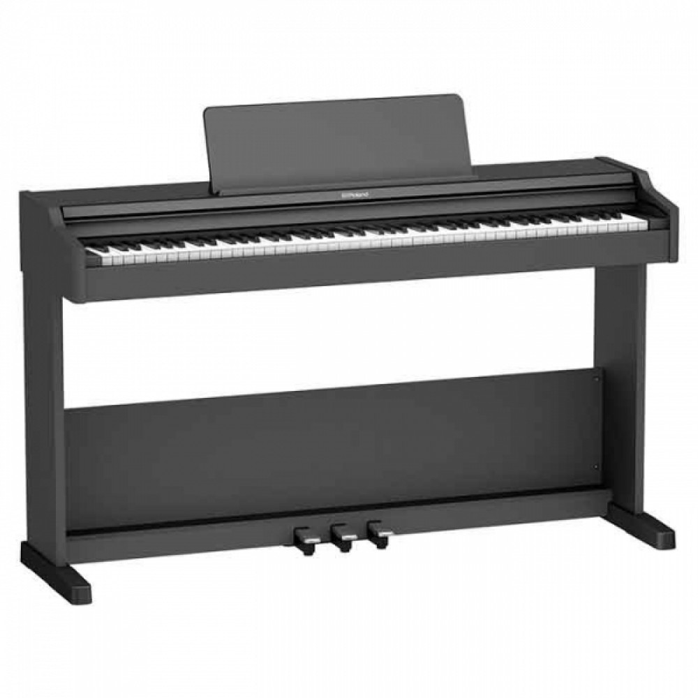 Roland RP107-BK 88-Keys PHA-4 Standard Keyboard with Escapement and Ivory Black Digital Piano
