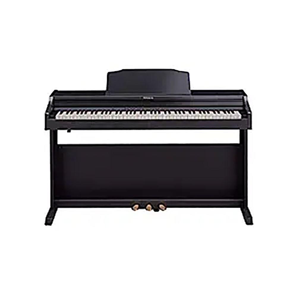 Roland RP501R-CB-CR 88-Keys PHA-4 Standard Keyboard with Escapement and Ivory Black Digital Piano