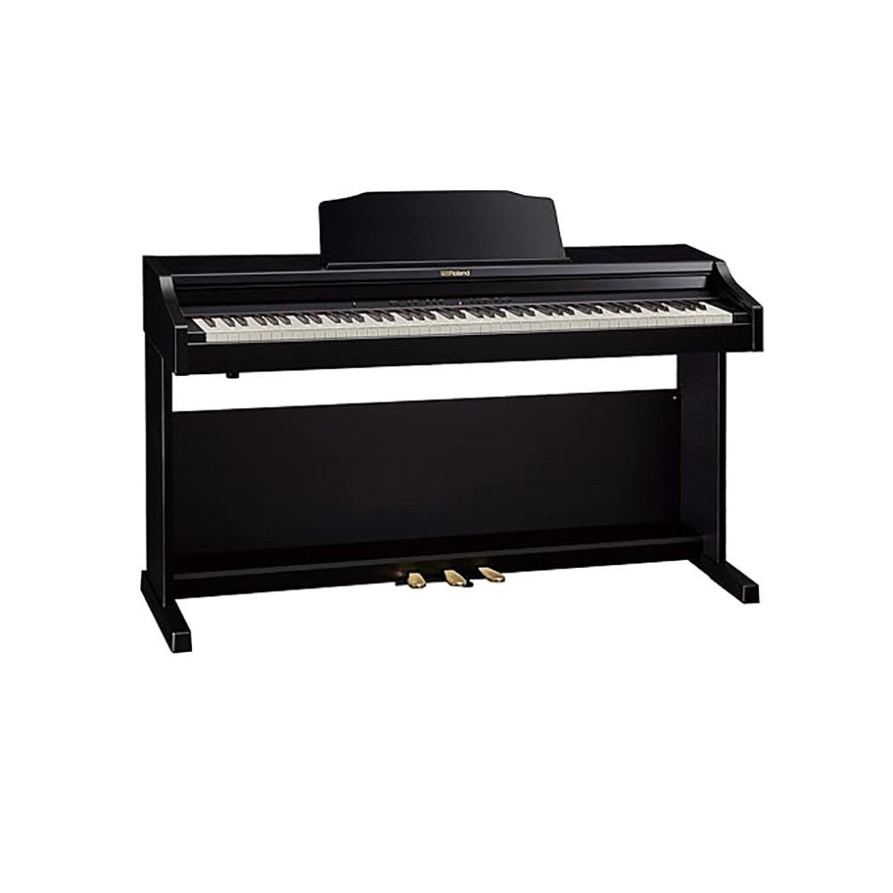 Roland RP501R-CB-CR 88-Keys PHA-4 Standard Keyboard with Escapement and Ivory Black Digital Piano