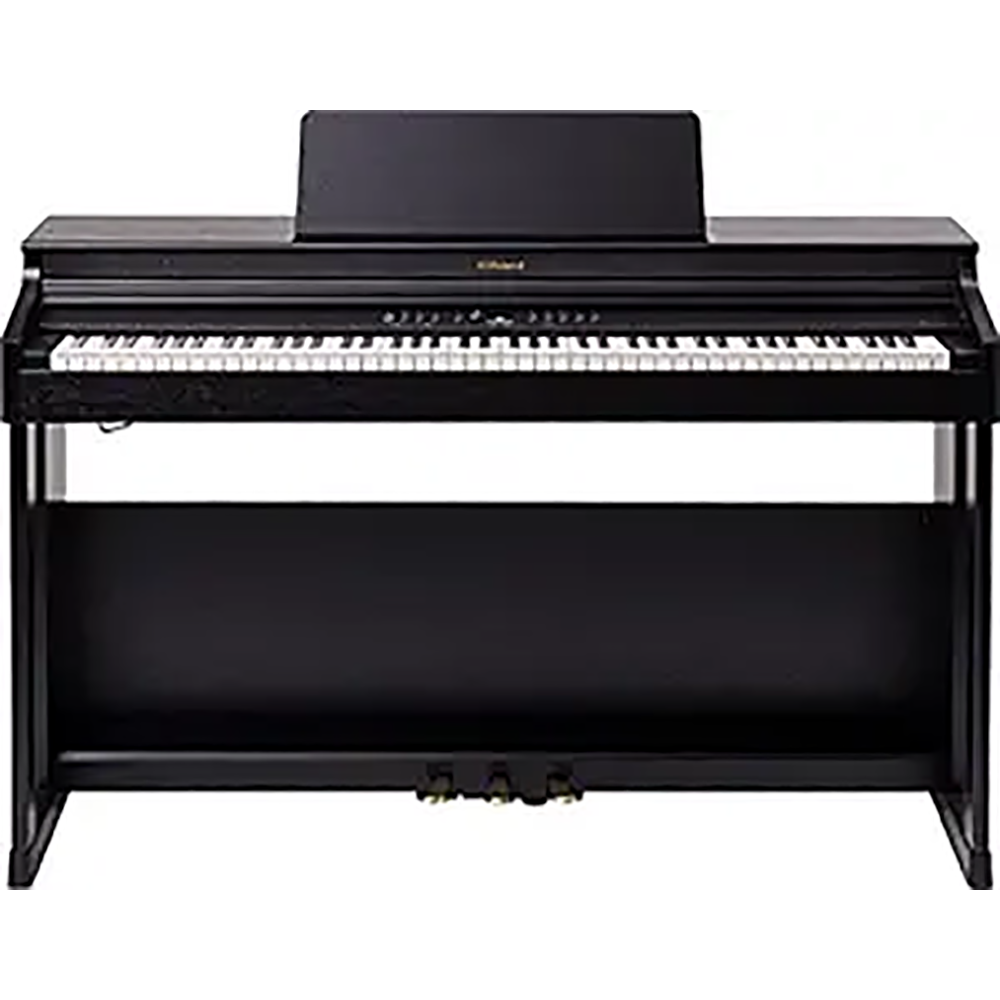Roland RP701-CB 88-Keys PHA-4 Standard Keyboard with Escapement and Ivory Black Digital Piano