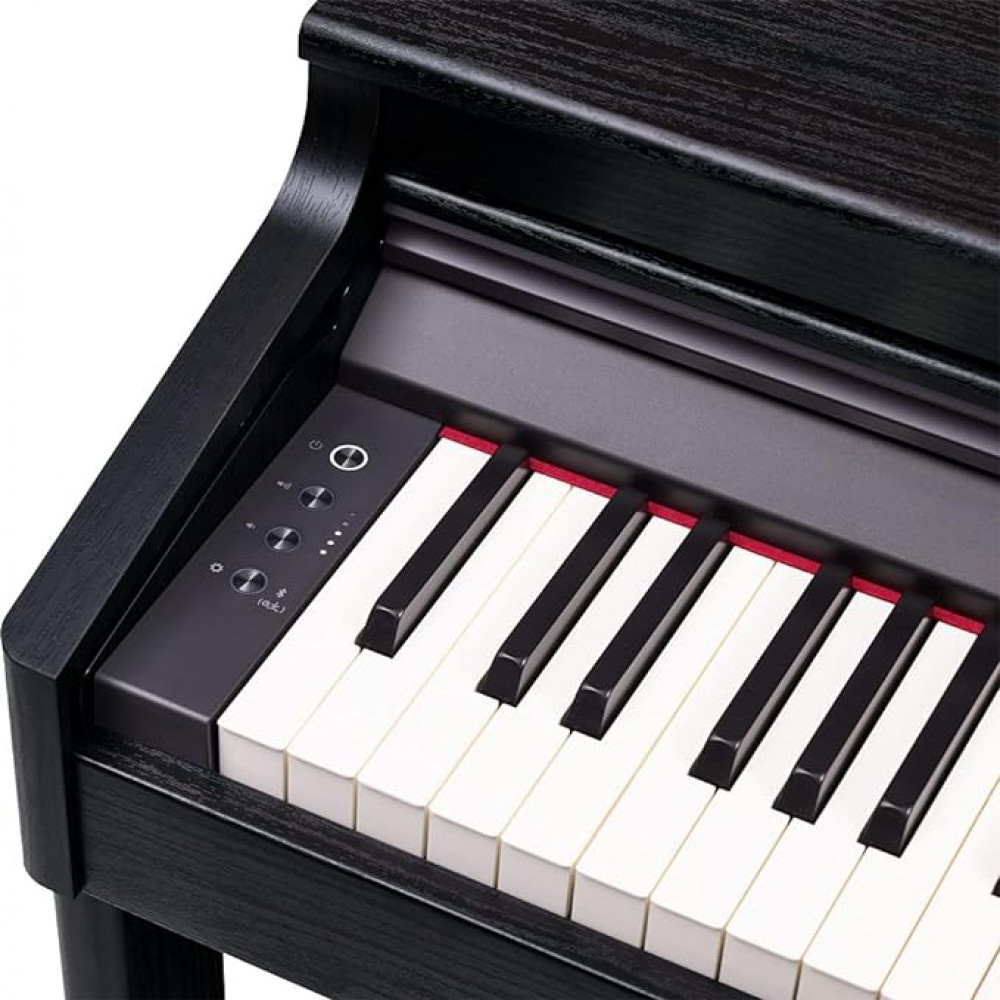 Roland RP701-CB 88-Keys PHA-4 Standard Keyboard with Escapement and Ivory Black Digital Piano