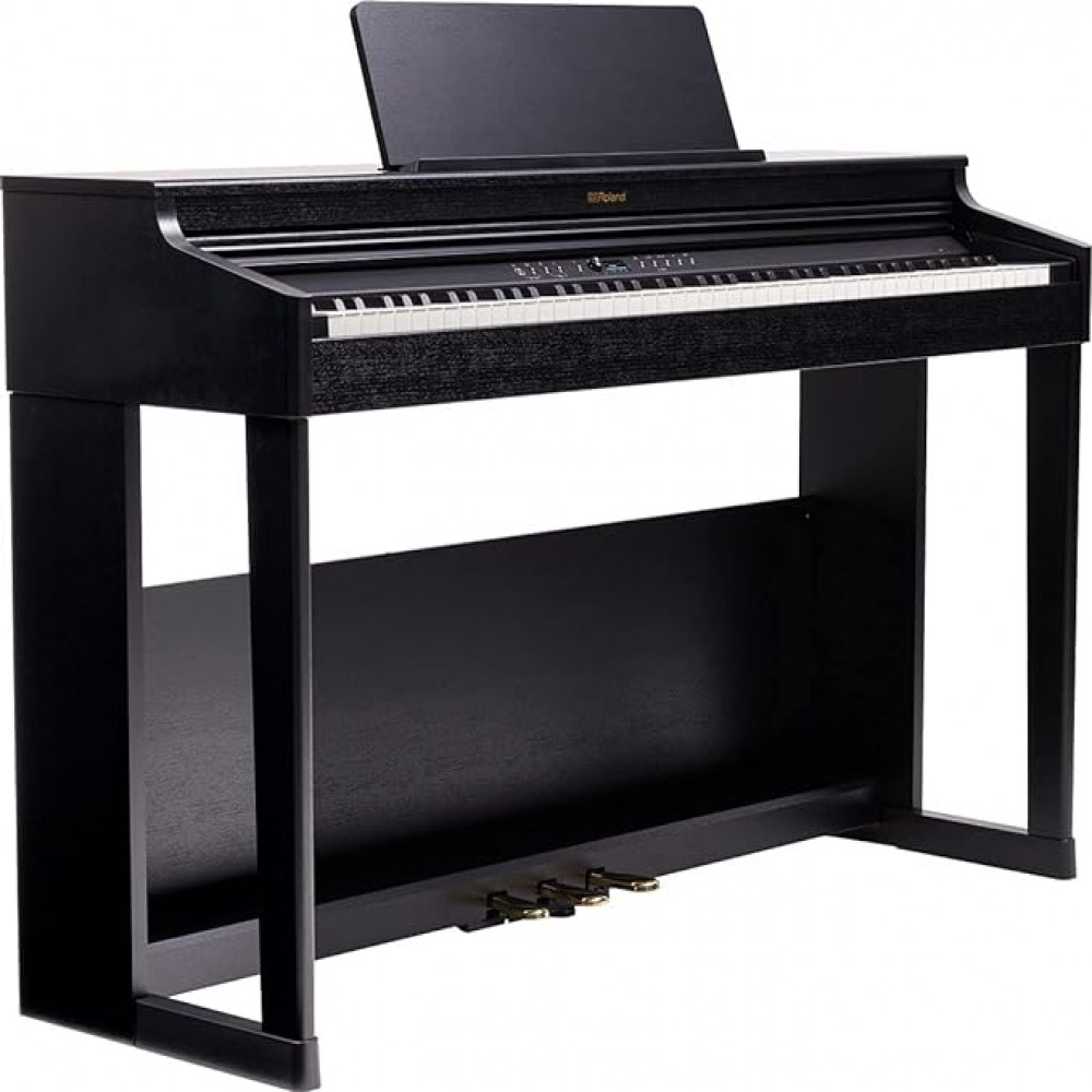 Roland RP701-CB 88-Keys PHA-4 Standard Keyboard with Escapement and Ivory Black Digital Piano