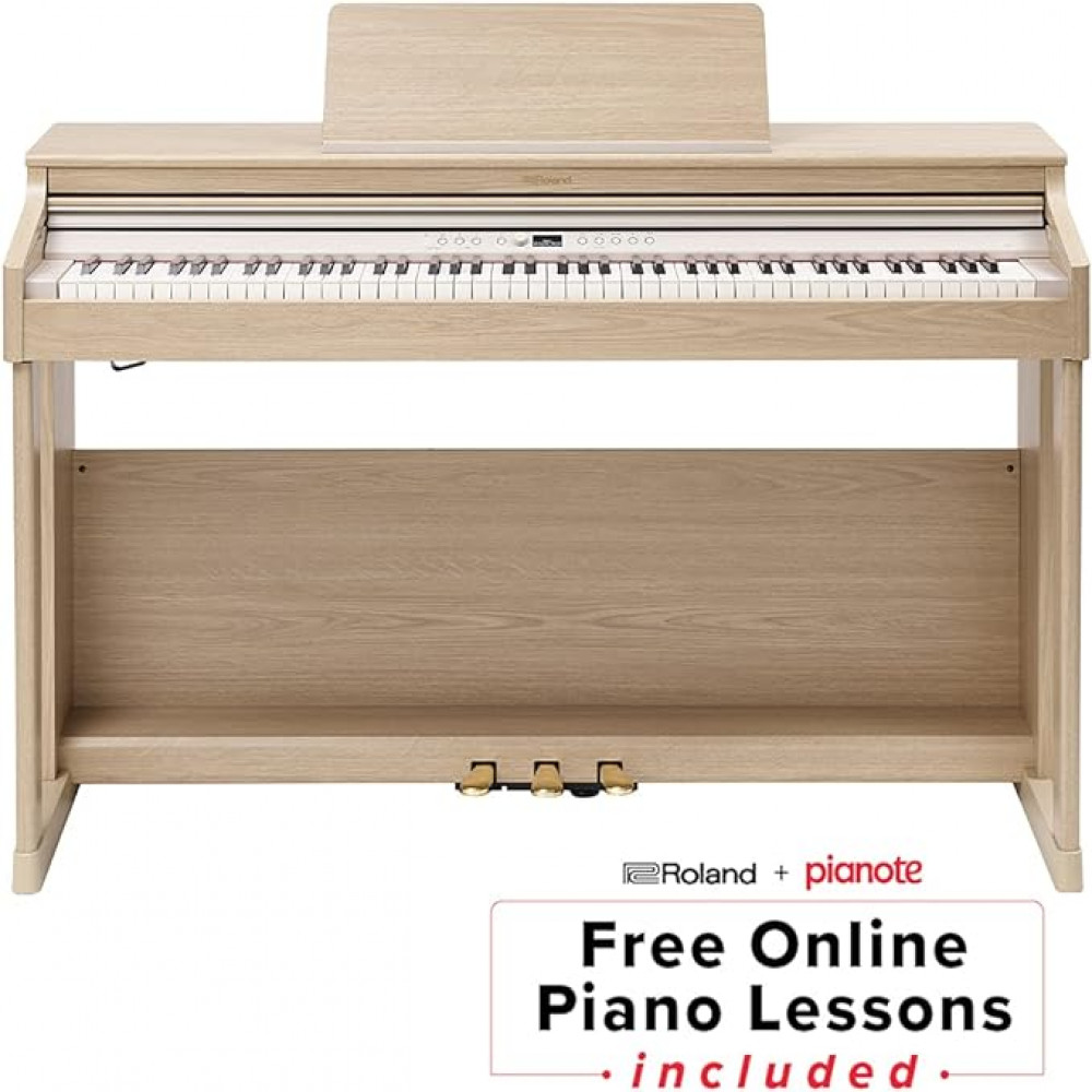 Roland RP701-LA 88-Keys PHA-4 Standard Keyboard with Escapement and Ivory Light Oak Digital Piano