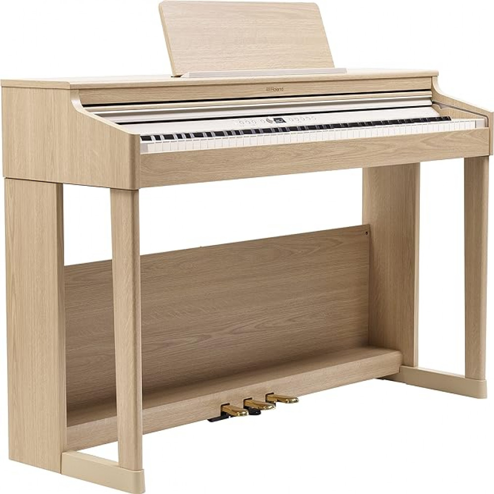Roland RP701-LA 88-Keys PHA-4 Standard Keyboard with Escapement and Ivory Light Oak Digital Piano
