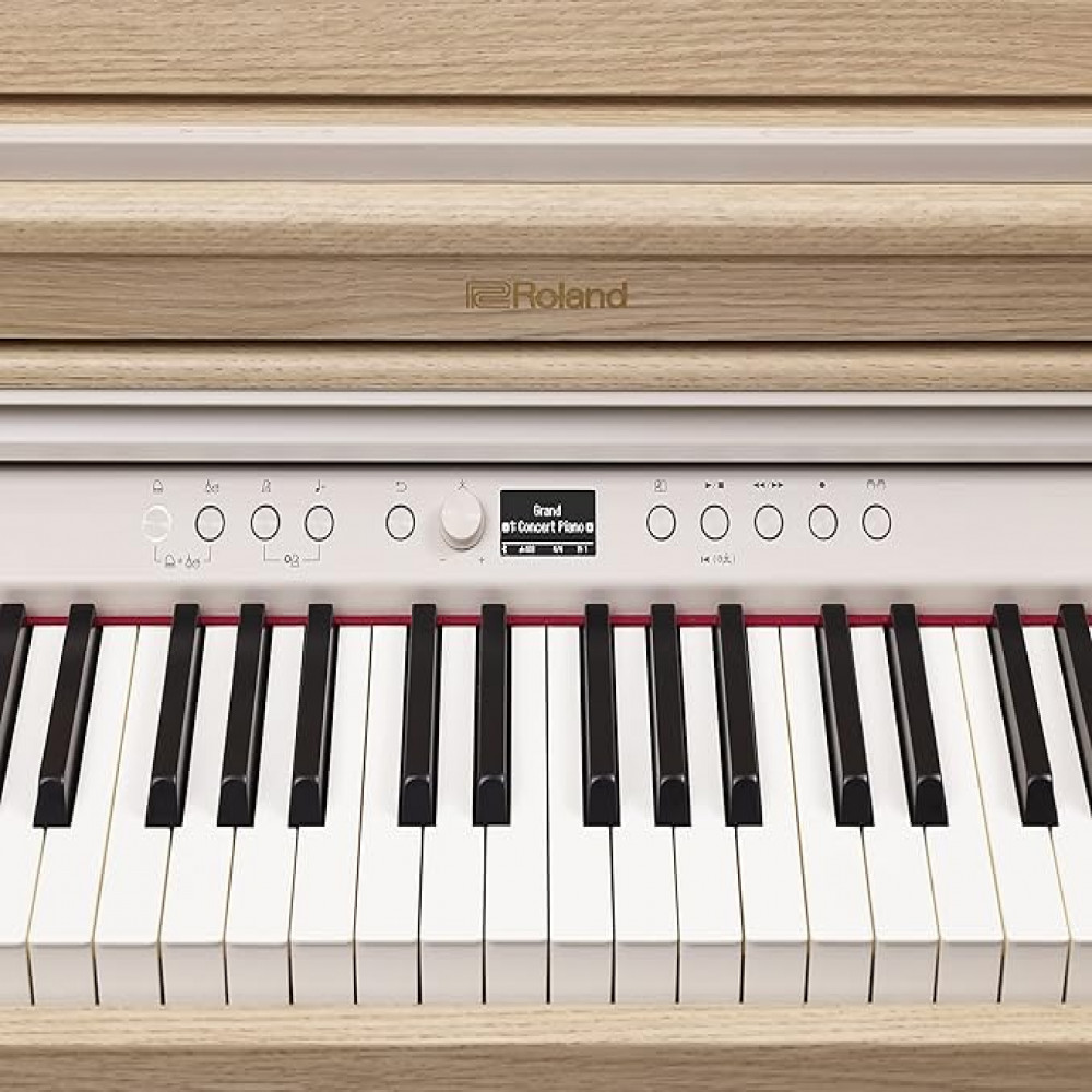 Roland RP701-LA 88-Keys PHA-4 Standard Keyboard with Escapement and Ivory Light Oak Digital Piano