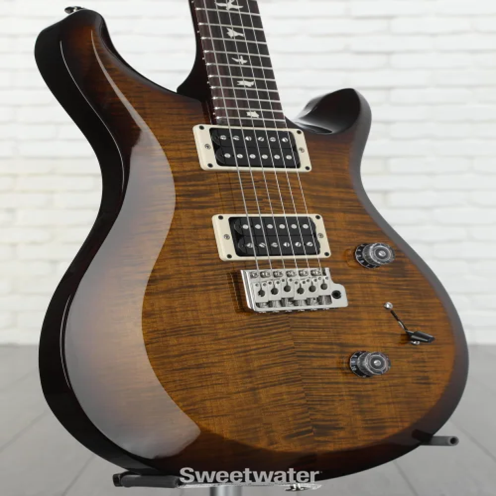 PRS C4M4F2HTIBTKW S2 Custom 24 Black Amber Electric Guitar