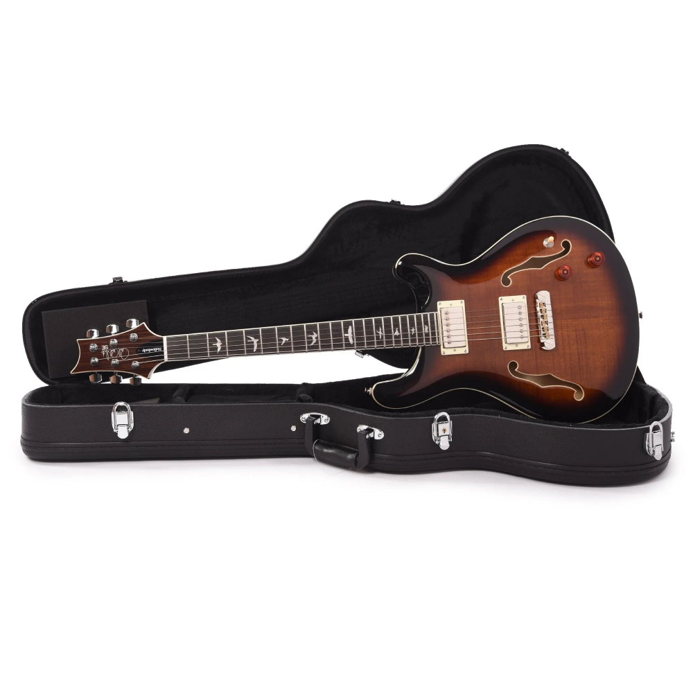 PRS H2ECBBG SE Hollowbody II Mahogany Black Gold Burst Electric Guitar