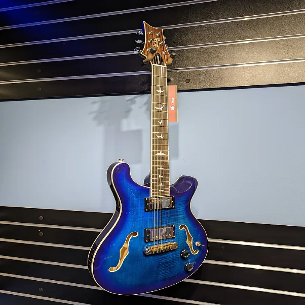 PRS H2ECBDC SE Hollowbody II DC Faded Blue Burst Electric Guitar